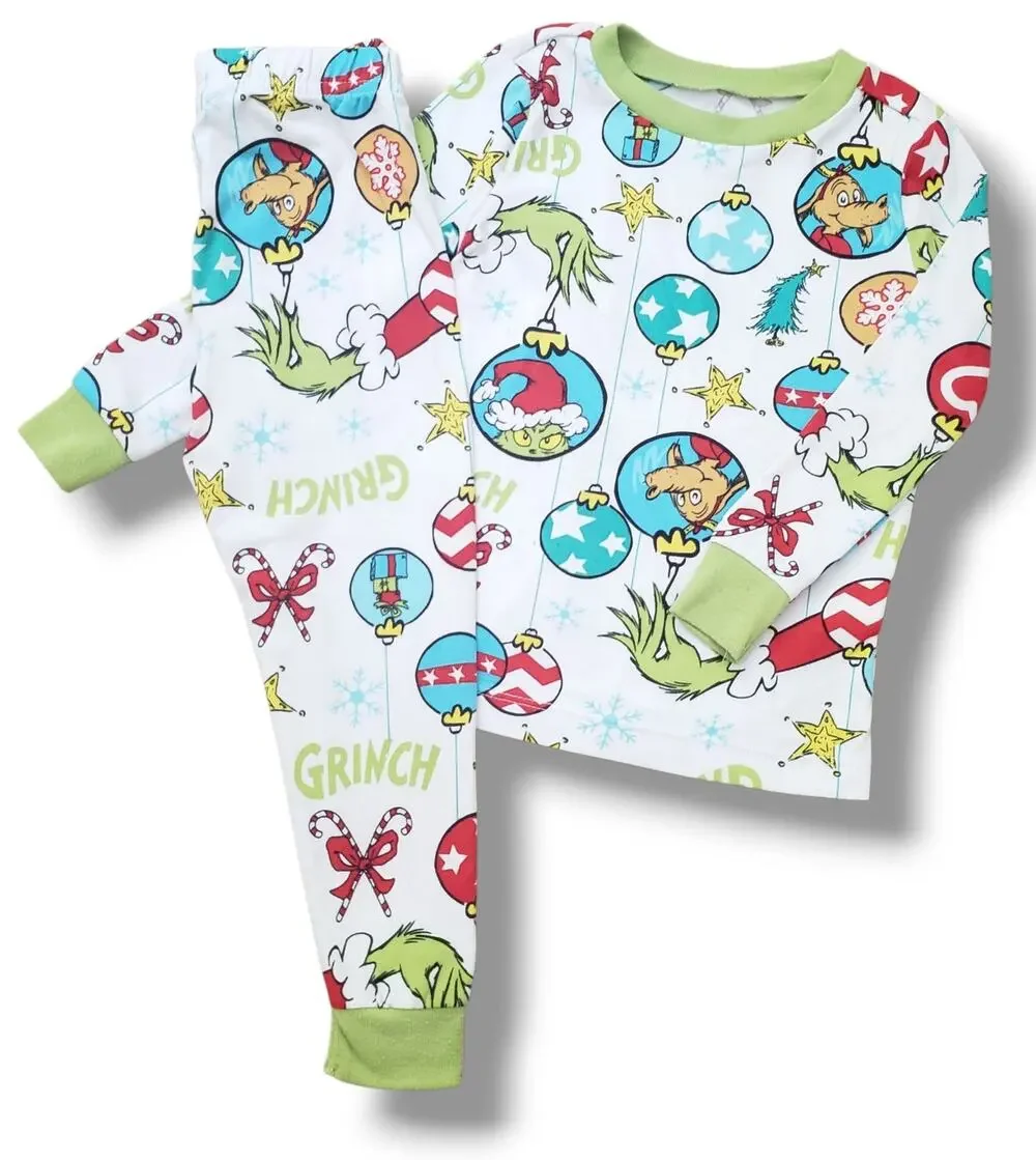 The Grinch 2T Toddler Holiday Christmas Sleepwear Pajama Set